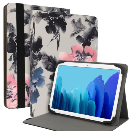 Etui na tablet 10" cali uniwersalne / T-Mobile T Tablet 5G wzór piwonia