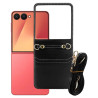 Etui Leather Case Strap na telefon Samsung Galaxy Z Flip 7 5G F766 czarne