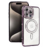 Etui MagSafe Bling na telefon Apple iPhone 16 Pro A3293 fioletowe