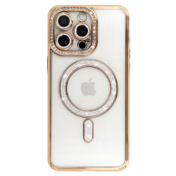 Etui MagSafe Bling na telefon Apple iPhone 16 Pro A3293 złote
