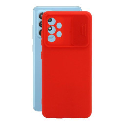 Etui SILICONE LENS na telefon Samsung Galaxy A52 / A52 5G / A52s 5G czerwone