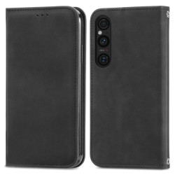 Etui Smart Retro na telefon Sony Xperia 1 VII 5G XQ-FS54 czarne