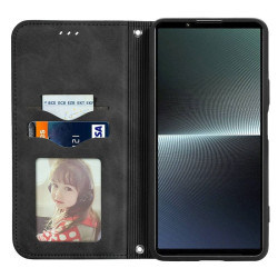 Etui Smart Retro na telefon Sony Xperia 1 VII 5G XQ-FS54 czarne