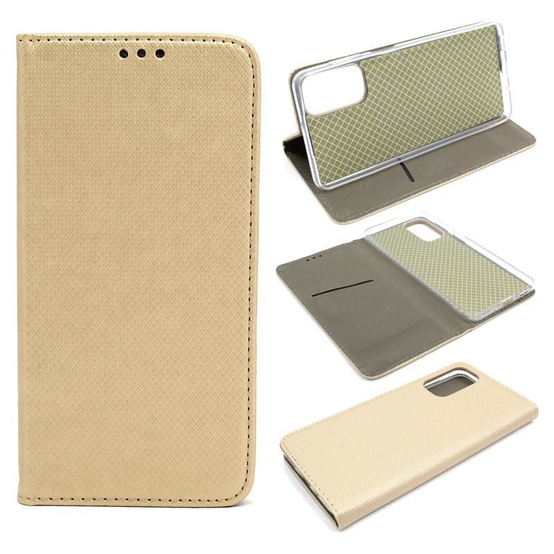Etui Smart Magnet na telefon Samsung Galaxy M52 5G M526 złote