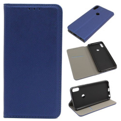Etui Smart Magnet do telefonu Asus Zenfone Max Pro M1 granatowe