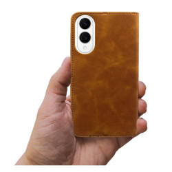 Etui Smart Wonder Prime 3 kieszonki na telefon Samsung Galaxy S25 Edge 5G S937 brązowe