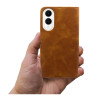 Etui Smart Wonder Prime 3 kieszonki na telefon Samsung Galaxy S25 Edge 5G S937 brązowe