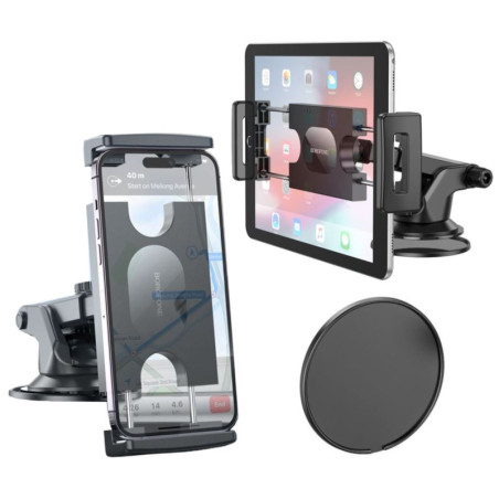 Uchwyt samochodowy na telefon / tablet / smartfon / nawigację / GPS do szyby / kokpitu + podkładka TAB15