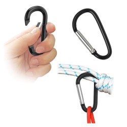 Karabińczyk turystyczny aluminiowy 7.5cm | Mocny uchwyt brelok do kluczy