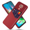 Etui z kieszonką Card Slot Case na telefon motorola moto g9 / g9 play / e7+ czerwone