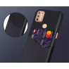Etui z kieszonką Card Slot Case na telefon motorola moto g9+ XT2087 czarne