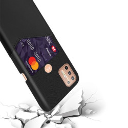 Etui z kieszonką Card Slot Case na telefon motorola moto g9+ XT2087 czarne