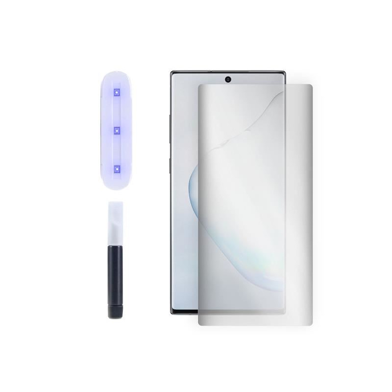 9H SZKŁO hartowane na telefon Samsung Galaxy Note 10 N970 UV + lampa bezbarwne