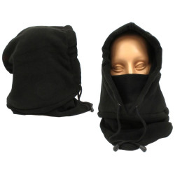 Kominiarka polarowa czarna 3w1 - ochrona przed zimnem