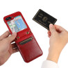 Etui Leather Case Strap na telefon Samsung Galaxy Z Flip 6 5G F741 / Galaxy Z Flip 7 FE 5G F761 czerwone