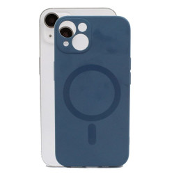 Etui MagSilicone Protect Cover na telefon Apple iPhone 13 A2482 / 14 A2882 granatowe