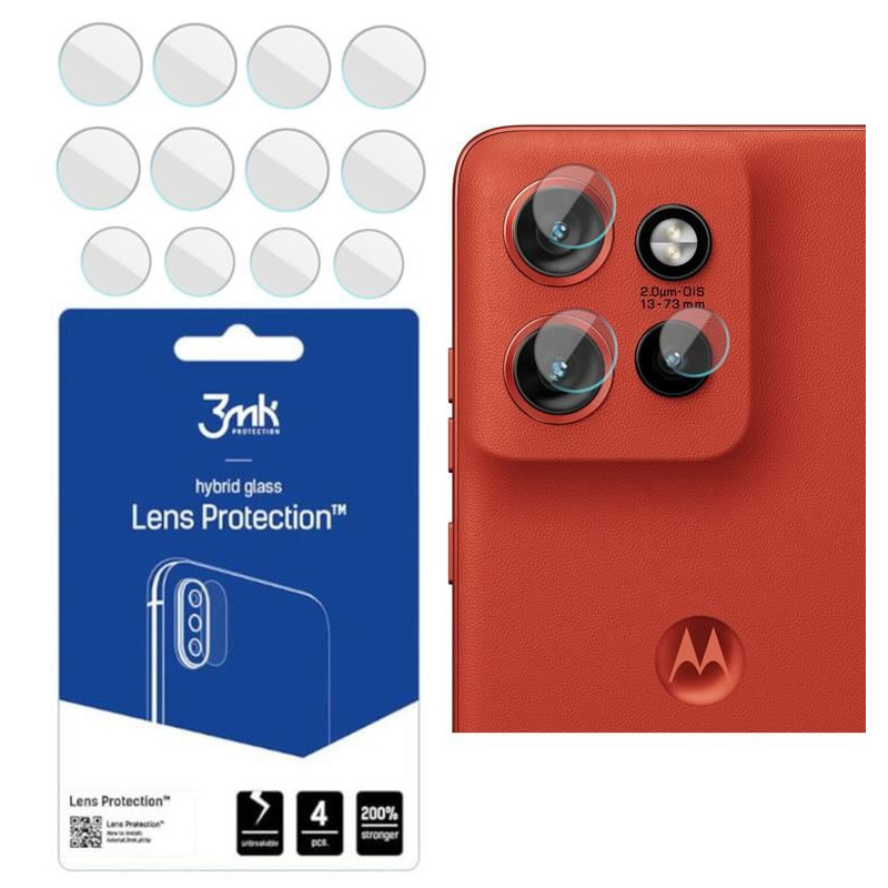 3MK FLEXIBLE GLASS szkło hybrydowe na telefon motorola edge 50 neo 5G / 60 neo 5G / thinkphone 25 5G camera lens 4szt