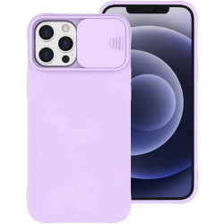 Etui SILICONE LENS do telefonu Apple iPhone 12 Pro fioletowe