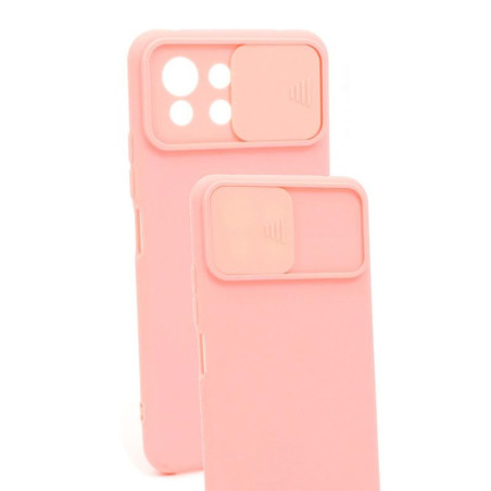 Etui Silicone Lens na telefon Xiaomi Mi 11 Lite / Mi 11 Lite 5G / 11 Lite 5G NE różowe