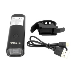 Lampka rowerowa LED 400 lumenów na przód rower USB akumulator czarna