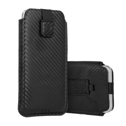 Etui Kieszonka Wonder XL na telefon iPhone 12 13 14 15 Pro / Samsung S20 FE S22 S22+ S23 S24 A15 A24 A33 M35 M34 czarne CARBON