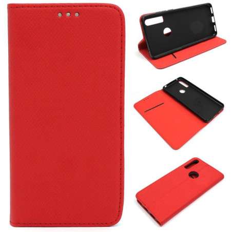 Etui Smart Magnet na telefon Alcatel 3X 2019 5048 czerwone