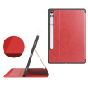 ETUI LEATHER CASE PEN na tablet Samsung Galaxy Tab S9 / Tab S9 FE / Tab S10 FE 11 / 10.9 cali czerwone z miejscem na rysik