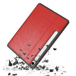ETUI LEATHER CASE PEN na tablet Samsung Galaxy Tab S9 / Tab S9 FE / Tab S10 FE 11 / 10.9 cali czerwone z miejscem na rysik