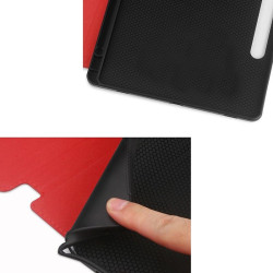ETUI LEATHER CASE PEN na tablet Samsung Galaxy Tab S9 / Tab S9 FE / Tab S10 FE 11 / 10.9 cali czerwone z miejscem na rysik