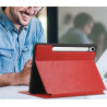 ETUI LEATHER CASE PEN na tablet Samsung Galaxy Tab S9 / Tab S9 FE / Tab S10 FE 11 / 10.9 cali czerwone z miejscem na rysik