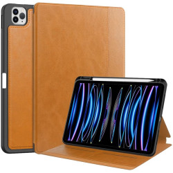 ETUI LEATHER CASE PEN na tablet Apple iPad Air 11 6 gen M2 2024 / 5 gen 2022 / 4 gen 2020 brązowe z miejscem na rysik