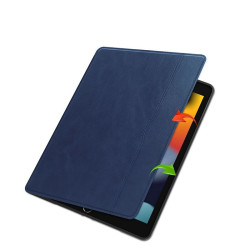 ETUI LEATHER CASE PEN na tablet Apple iPad 9 gen 2021 / iPad 8 gen 2020 / iPad 7 gen 2019 10.2 cal granatowe z miejscem na rysik