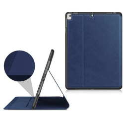ETUI LEATHER CASE PEN na tablet Apple iPad 9 gen 2021 / iPad 8 gen 2020 / iPad 7 gen 2019 10.2 cal granatowe z miejscem na rysik