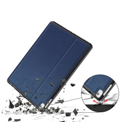 ETUI LEATHER CASE PEN na tablet Apple iPad 9 gen 2021 / iPad 8 gen 2020 / iPad 7 gen 2019 10.2 cal granatowe z miejscem na rysik