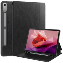 ETUI LEATHER CASE PEN na tablet Lenovo Tab P12 TB-370 / Pad Pro TB-371 12.7 cali czarne z miejscem na rysik