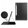 ETUI LEATHER CASE PEN na tablet Samsung Galaxy Tab S9+ / Tab S9 FE+ 12.4 cali czarne z miejscem na rysik
