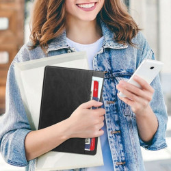 ETUI LEATHER CASE PEN na tablet Samsung Galaxy Tab S9+ / Tab S9 FE+ 12.4 cali czarne z miejscem na rysik