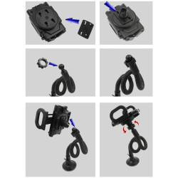 Uchwyt samochodowy na telefon / smartfon / nawigację / GPS szyba kratka długi 53cm PL81 MOCNY HOLDER