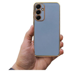 Etui Glamour na telefon Samsung Galaxy M55 5G M556 niebieskie