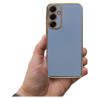 Etui Glamour na telefon Samsung Galaxy M55 5G M556 niebieskie