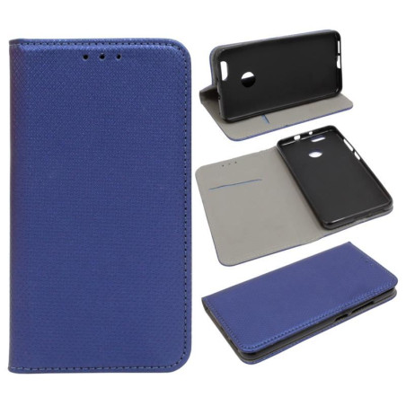 Etui Smart Magnet na telefon Huawei NOVA CAN-L11 granatowy