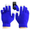 Rękawiczki zimowe dotykowe do telefonu intensywnie niebieskie uniwersalne