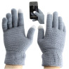 Rękawiczki zimowe dotykowe do telefonu podszewane uniwersalne szare