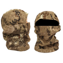 Kominiarka motocyklowa narciarska pod kask - Balaclava maska na motor motocykl kamuflaż 3w1 poliester polar uniwersalna wąż 3