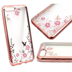 Etui Bumper Glossy Diamond na telefon Huawei Y6 2018 ATU-L21 jasnoróżowe