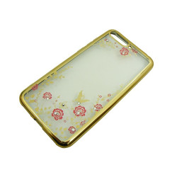 Etui Bumper Glossy Diamond na telefon Huawei Y6 2018 ATU-L21 złote