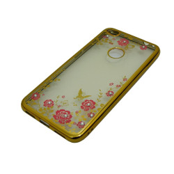 Etui Bumper Glossy Diamond na telefon Huawei P8 Lite 2017 PRA-LX1 złote