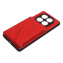 Etui Pocket Belle Strap na telefon Xiaomi Redmi Note 14 Pro 5G / 14 Pro+ 5G / POCO X7 5G czerwone