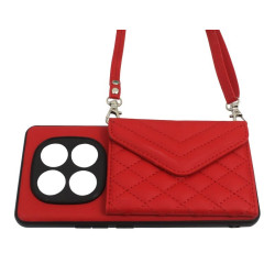 Etui Pocket Belle Strap na telefon Xiaomi Redmi Note 14 Pro 5G / 14 Pro+ 5G / POCO X7 5G czerwone