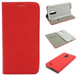 Etui Smart Magnet na telefon LG K10 2017 M250 czerwony